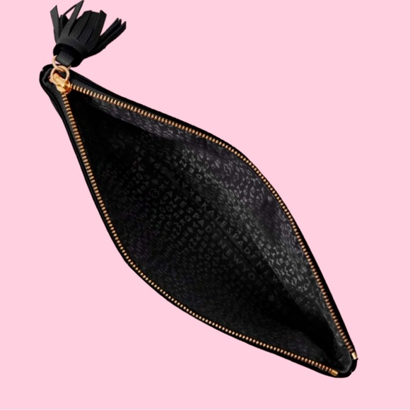 NWOT Kate Spade Larchmont Avenue Logo Gia Large Clutch in Black - Picture 3 of 5